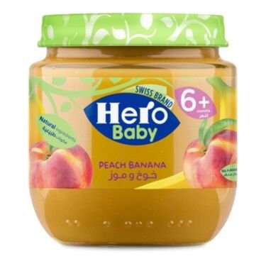 Hero Baby Peach Banana Baby Food 6 Months+ 125g