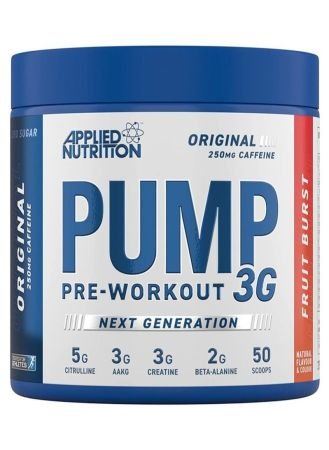 Applied Nutrition Pump Pre-Workout 3g Fruit Burst 375g 25 Servings - Nitric Oxide Booster & Performance Enhancer
