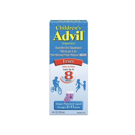 Advil Ibuprofen 100mg/5ml Alcohol-Free Oral Suspension for Children 100ml