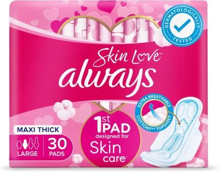 Always Cotton Skin Love Large Pads 30s