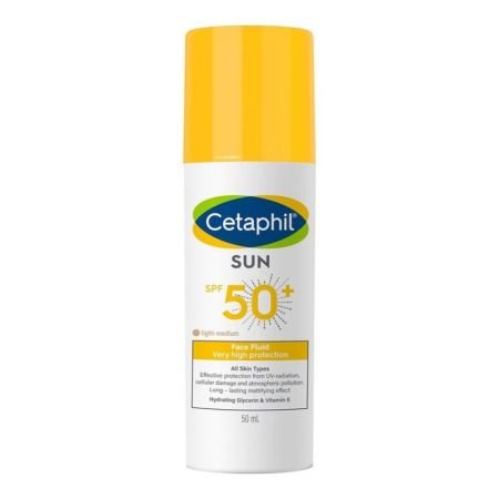Cetaphil Sunscreen Spf50+ Face Fluid Non-Tinted Light Medium 50ml