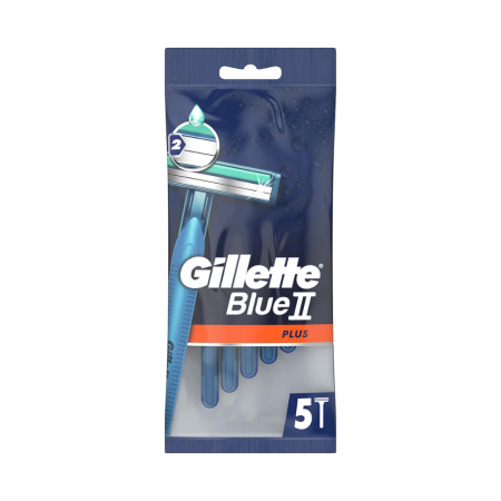 Gillette Blue Ii Plus Disposable Razors For Men 5s