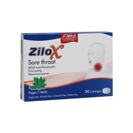 Zilox Sore Throat Lozenges 24s