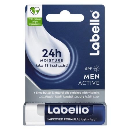 Labello 24h Moisture Spf15 Men Active Lip Balm 4.8g