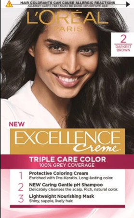 L’oréal Paris Excellence Crème Permanent Hair Color 2 Darkest Brown