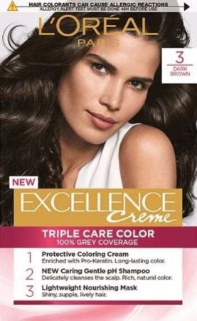 L’oréal Paris Excellence Crème Permanent Hair Color 3 Dark Brown