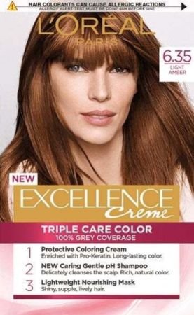L’oréal Paris Excellence Crème Permanent Hair Color 6.35 Light Amber