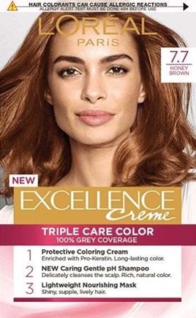 L’oréal Paris Excellence Crème Permanent Hair Color 7.7 Honey Brown