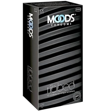 Moods Ribbed Condoms 12s