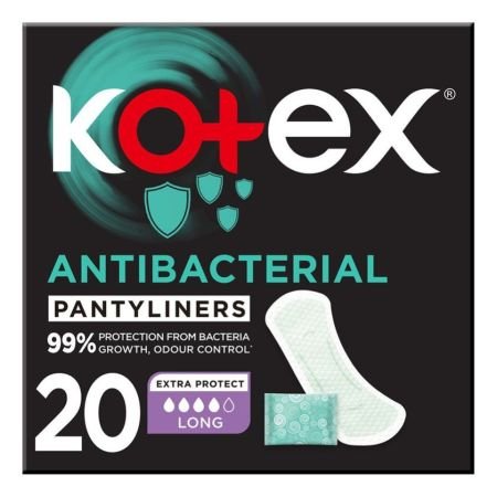 Kotex Antibacterial Daily Panty Liners Long Size Pack Of 20s