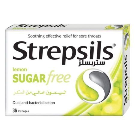 Strepsils Lemon Sugar Free Lozenges 36s