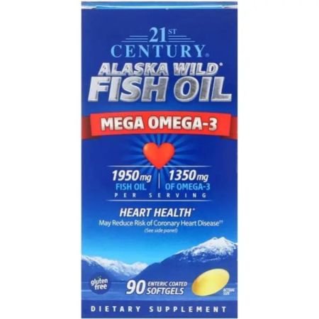 21st Century Alaska Wild Fish Oil Mega Omega 3 Supplement 90s
