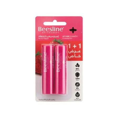 Beesline Apitherapy Lip Care Stick Shimmery Strawberry 4g 1+1