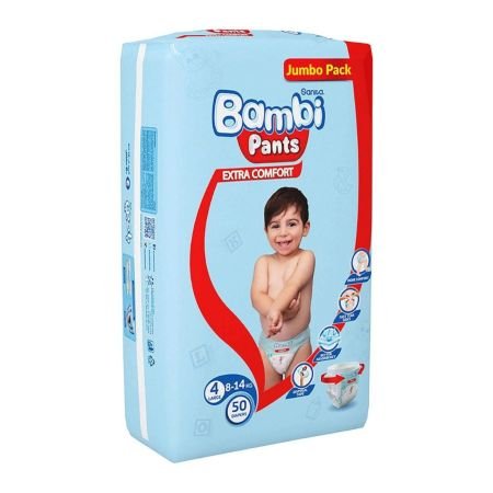Sanita Bambi Baby Diaper Pants Size 4 Large 8-14 Kg 50s