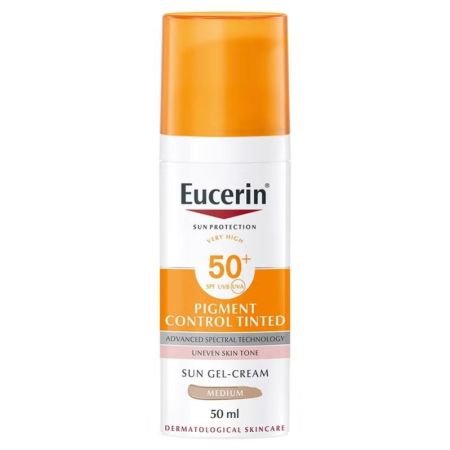 Eucerin Sun Pigment Control Medium Tinted Gel-Cream Spf50+ Sunscreen For Hyperpigmentation 50ml