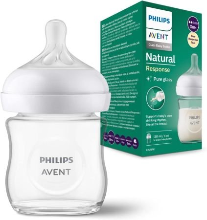 Philips Avent Scy930/01 Glass Bottle Natural With Responsive Dummy 120ml