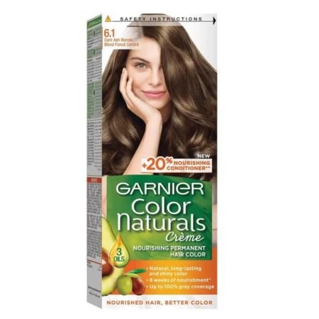 Garnier Colour Naturals Creme Nourishing Permanent Hair Colour 6.1 Dark Ash Blonde