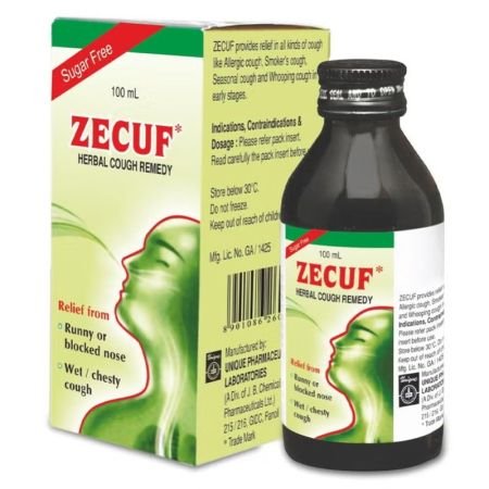 Zecuf Herbal Sugar Free Cough Syrup 100ml