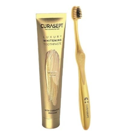 Curasept Gold Lux Luxury Whitening Toothpaste 75ml + Curasept Whitening Toothbrush