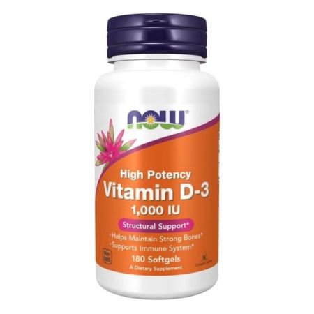 Now High Potency Vitamin D3 1000iu For Strong Bones & Immune Support 180s