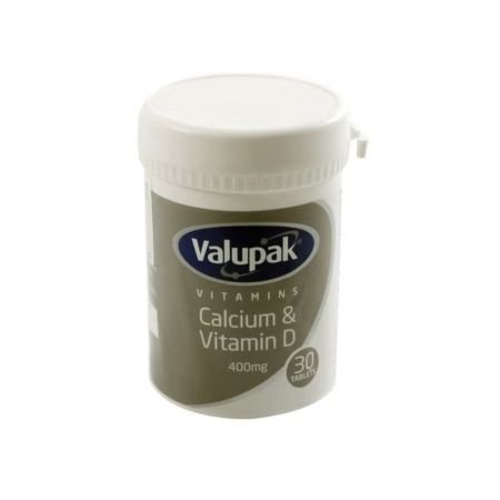 Valupak Calcium And Vitamin D 400mg 30s